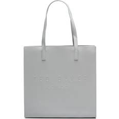 Dual Shoulder Straps Totes & Shopping Bags Ted Baker Soocon Crosshatch Large Icon Bag - Light Grey