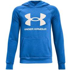 Under Armour Boy's UA Rival Fleece Big Logo Hoodie - Blue Circuit/Onyx White (1357585)