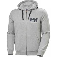 Helly Hansen Grey - Men - Winter Jackets Clothing Helly Hansen HH Logo Full Zip Hoodie - Grey Melang