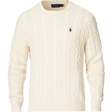 Polo Ralph Lauren Men Jumpers Polo Ralph Lauren Cable-Knit Cotton Sweater - Cream