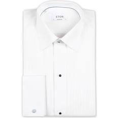 Etón Plissé Evening Shirt - White