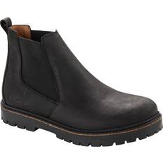 Birkenstock Men Chelsea Boots Birkenstock Stalon Nubuck Leather - Black