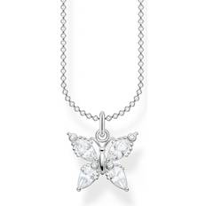 Thomas Sabo Butterfly Necklace - Silver/White