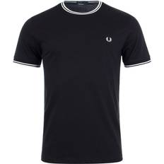 Fred Perry M T-shirts Fred Perry Twin Tipped T-shirt - Black/Snow White