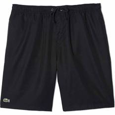 Lacoste Polyester Trousers & Shorts Lacoste Sport Solid Diamond Weave Taffeta Tennis Shorts - Black