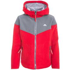 Fleece Tops Trespass Bieber Boy's Full Zip Fleece Hoodie - Red