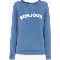 Whistles Bonjour Logo Sweatshirt - Blue