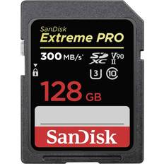 128 GB - USB 3.0/3.1 (Gen 1) Memory Cards & USB Flash Drives SanDisk Extreme Pro SDXC Class 10 UHS-II U3 ​​V90 300/260MB/s 128GB