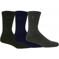 Lauren Ralph Lauren Crew Socks 3-pack - Navy/Charcoal Heather/Black