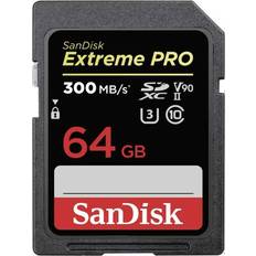 64 GB - SDXC Memory Cards & USB Flash Drives SanDisk Extreme Pro SDXC Class 10 UHS-II U3 ​​V90 300/260MB/s 64GB