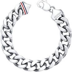 Tommy Hilfiger Bracelets Tommy Hilfiger Chunky Filed Curb Bracelet - Silver