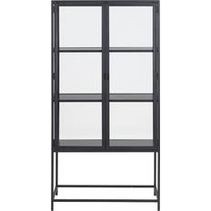 Black Glass Cabinets Seaford Glass Cabinet 77x150cm