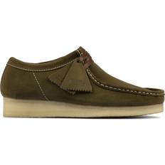 Green - Men Moccasins Clarks Wallabee M - Khaki