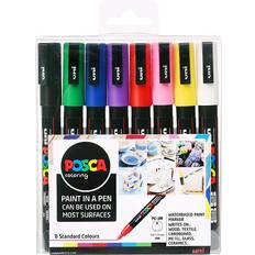 Water Based Pencils Uni Posca PC-3M Standard Colours Fine Bullet 8-pack