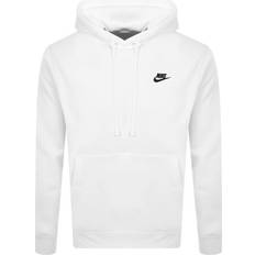 Nike Unisex Jumpers Nike Sportswear Club Fleece Pullover Hoodie - White/Black