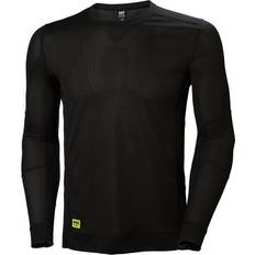 Men - Skiing Base Layer Tops Helly Hansen HH Lifa Long Sleeve Moisture Wicking Crewneck Men - Black