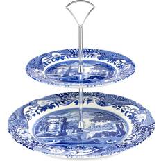 Spode Serving Platters & Trays Spode Blue Italian 2-Tier Cake Stand