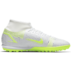 Nike Mercurial Superfly 8 Academy TF - White/Metallic Silver/Volt/Black