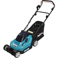 Makita With Collection Box - With Mulching Lawn Mowers Makita DLM382CT2 (2x5.0Ah) Battery Powered Mower