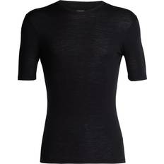 Best Base Layers Icebreaker Merino 175 Everyday Short Sleeve Crewe Thermal Top Men - Black