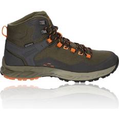 Quick Lacing System Walking Shoes Hi-Tec Verve Mid M - Khaki/Dk Gray/Orange