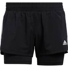 Adidas Pacer 3-Stripes Woven Two-in-One Shorts Women - Black/White