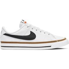 Turf Football Shoes Nike Court Legacy GS - White/Black/Desert Ochre/Gum Light Brown
