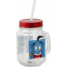 Glass Glass Jars with Straw Funko Disney Aladdin At Your Service Glass Jar with Straw 49cl