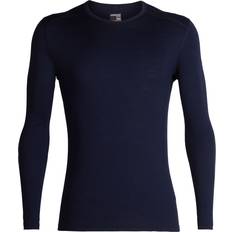 Icebreaker Sportswear Garment Base Layers Icebreaker Men's Merino 200 Oasis Long Sleeve Crewe Thermal Top - Midnight Navy