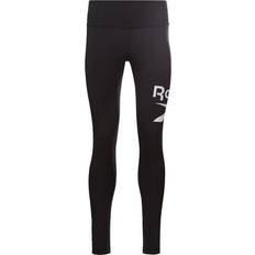 Reebok Sportswear Garment - Women Clothing Reebok Identity Logo Leggings Women - Black/Silver Metallic