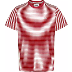 Tommy Hilfiger Organic Cotton Stripe T-shirt - Deep Crimson/White