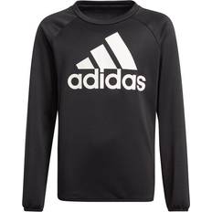 Adidas Boy's Designed to Move Big Logo Sweatshirt - Black/White (GN1482)