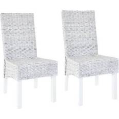 White Kitchen Chairs vidaXL Kubu 2-pack Kitchen Chair 93cm 2pcs