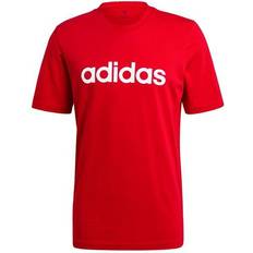 Adidas Essentials Embroidered Linear Logo T-shirt - Scarlet