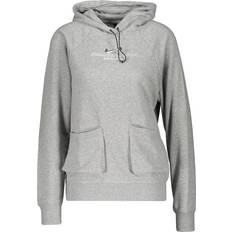 Nike Sportswear Swoosh French Terry Hoodie - Dark Grey Heather/White