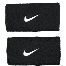 Polyester Wristbands Nike Swoosh Doublewide Wristband - Black/White