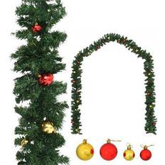 vidaXL Garlands Christmas with Balls Green 5m