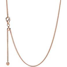 Pandora Curb Chain Necklace - Rose Gold