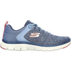 Blue - Women Gym & Training Shoes Skechers Flex Appeal 4.0 Brilliant W - Slate/Pink