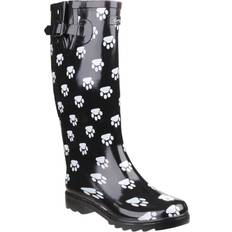 45 ½ Wellingtons Cotswold Collection Dog Paw Welly - Black