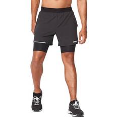 2XU Shorts 2XU Aero 2-in-1 5" Shorts Men - Black/Silver Reflective