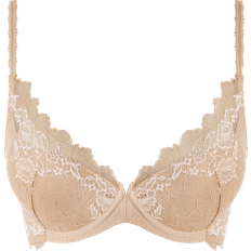 Wacoal Lace Perfection Plunge Push Up Bra - Cafe Creme