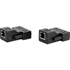 Lindy 2DVI-2RJ45/USB Micro-B M-F 70m