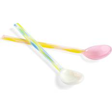 Blue Dessert Spoons Hay Flat Dessert Spoon 15cm 2pcs