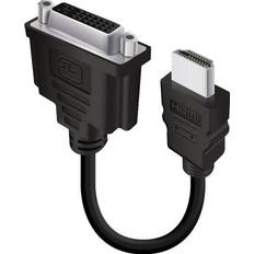 Alogic HDMI-DVI-D M-F 0.2m