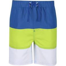 Regatta Kid's Shaul III Swim Shorts - Nautical Blue Electric Lime