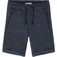 Name It Zip Pocket Sweat Shorts - Blue/Dark Sapphire (13190443)