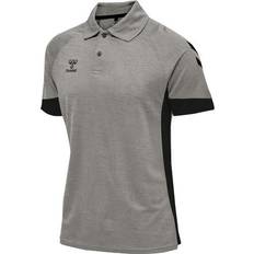 Fitness & Gym Polo Shirts Hummel Lead Mesh Functional Polo Shirt Men - Grey Melange