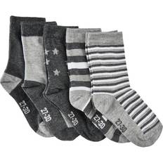 Minymo Socks 5-pack - Light Grey Melange (5079-130)