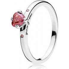 Pandora Sparkling Heart Ring - Silver/Red